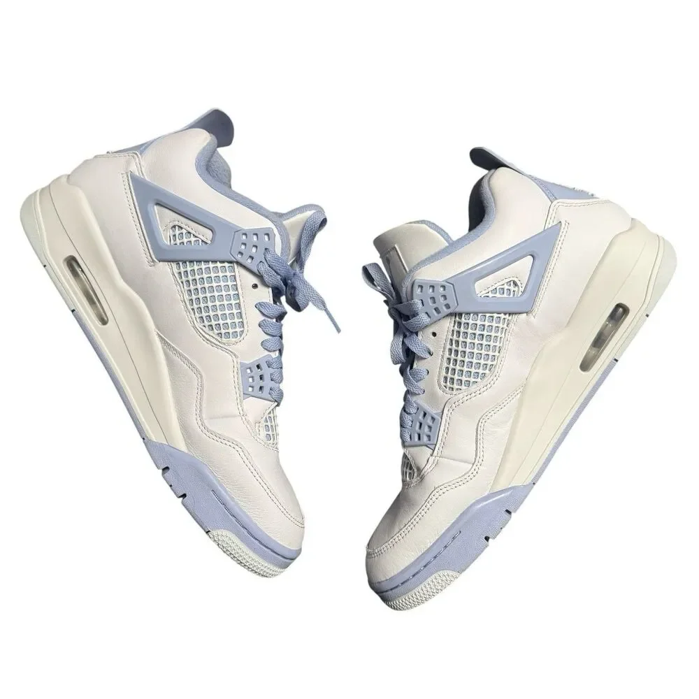 Nike Air Jordan 4 Retro Wmns 11/M 9.5 HV0823-100 White Alumin Blue Forget Me Not